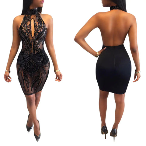 Sequin Sheer Back Dress Frugal Finds Galore