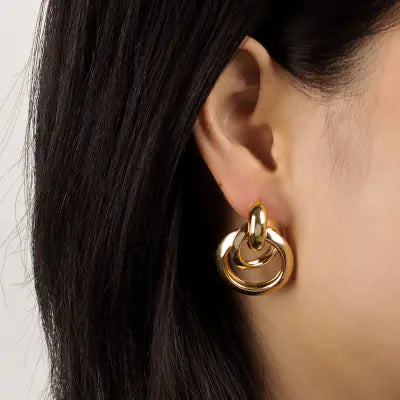 Interlocking Metal Hoop Earrings Frugal Finds Galore