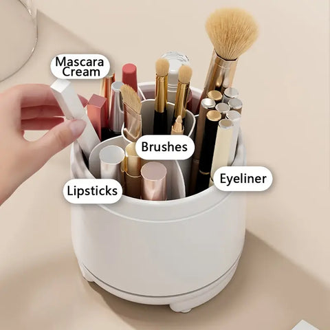 360° Rotating Makeup Storage Box for Beauty Routine Frugal Finds Galore