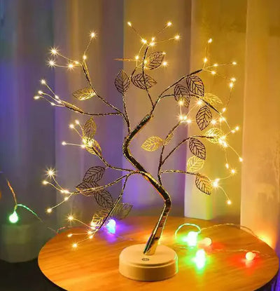 Warm Light Gold Leaf Tree Lamp Frugal Finds Galore