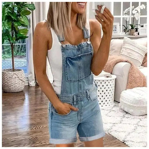Women's Sexy Fashion Washed Denim Overalls Shorts Frugal Finds Galore