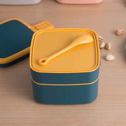 Double-Layer Lunch Box for Office Workers, Microwave Safe Frugal Finds Galore