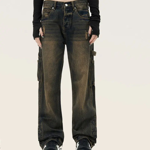 American Retro Heavy Washed Mud Dyed Overalls Frugal Finds Galore