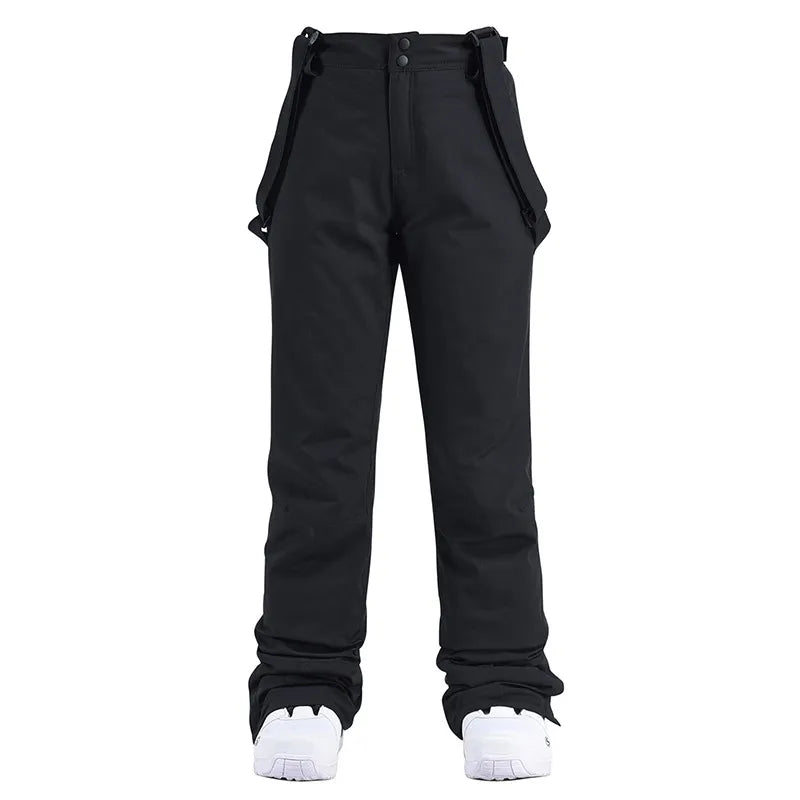 Windproof Waterproof Ski Pants with Detachable Elastic Waist