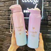 Gradient Color Double-Wall Stainless Steel Thermos Cup Frugal Finds Galore