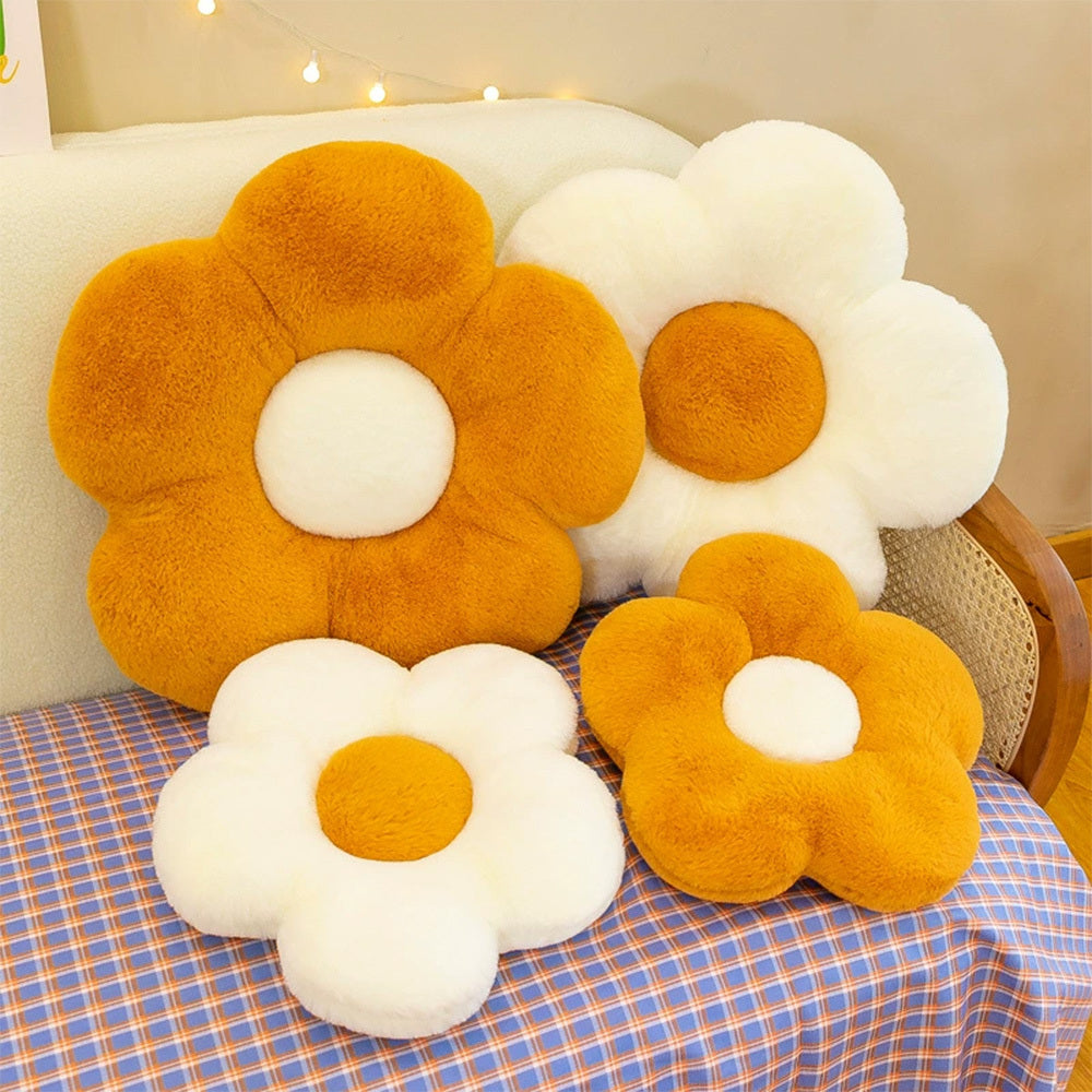 Circular Flower Cushion With Soft Nap -  Plush Gift For Office, Classroom, Couch, Bedroom Floor Decor