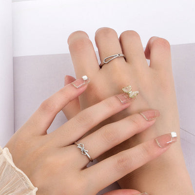 Adjustable Bow Opening Couple Ring for Women Frugal Finds Galore