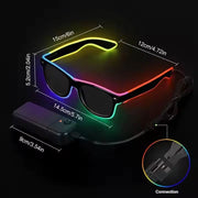 Glow in the Dark Multi-Color LED EL Wire Light-Up Glasses Frugal Finds Galore