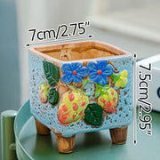 Square Creative Cute Cartoon Ceramic Succulent Pot Frugal Finds Galore