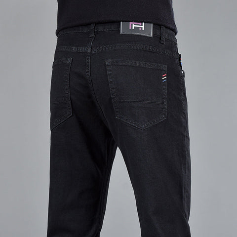 New Slim Fit Youth Casual Straight-leg Cotton Jeans Men Frugal Finds Galore