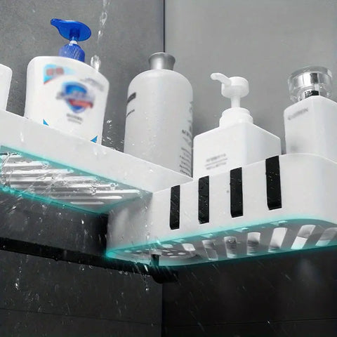Punch-Free Corner Shower Caddy for Toiletries Storage Frugal Finds Galore