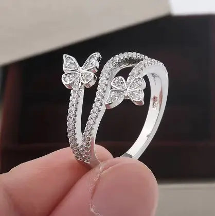 Silver Butterfly Ring