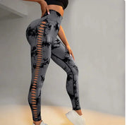 Tie-Dye High-Waist Mesh Yoga Leggings Frugal Finds Galore