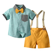 Boys' Fashion Short-Sleeve Shirt and Overalls Set Frugal Finds Galore