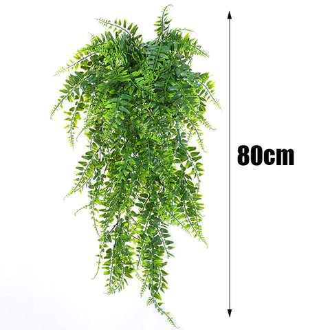 Artificial Hanging Fern Plant Decor Frugal Finds Galore