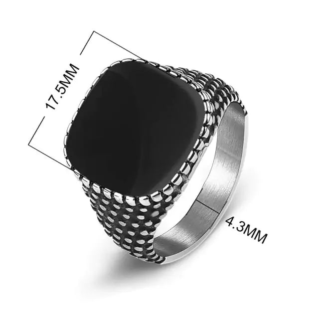 Men's Square Charm Ring