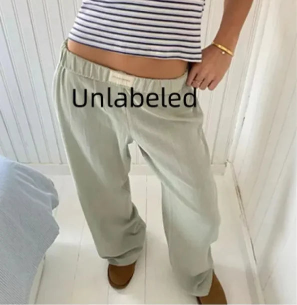 Striped High Waist Wide Leg Pants