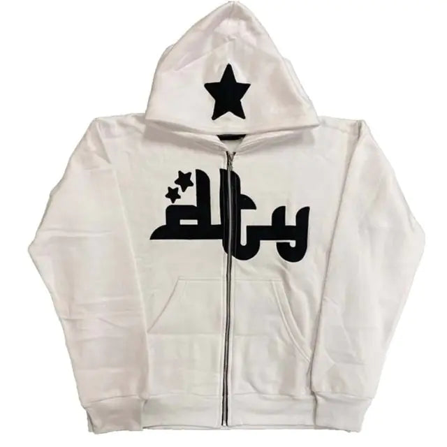 Men's Star Letter Print Hoodies