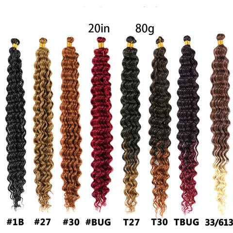20-Inch Deep Wave New Chemical Fiber Wig Frugal Finds Galore