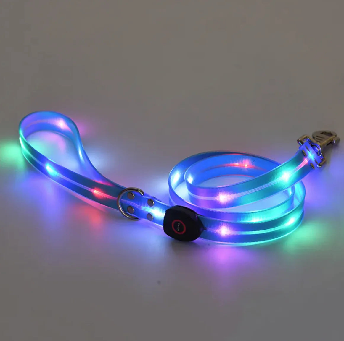 Rechargeable LED Pet Collar with Nylon Leash