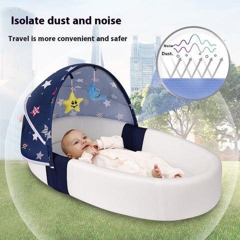 Baby Bed Foldable Portable Anti-pressure Frugal Finds Galore