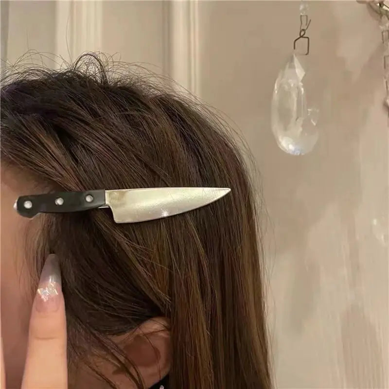 Knife Hair Clips Punk Barrette Headwear