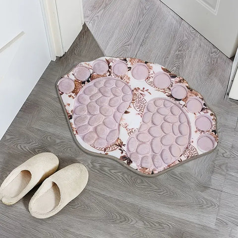 Cobblestone Patterned Non-Slip Bathroom Rug 39x59CM Frugal Finds Galore