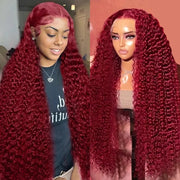 Transparent Lace Front Wig: Deep Remy Hair, 99J Burgundy Frugal Finds Galore