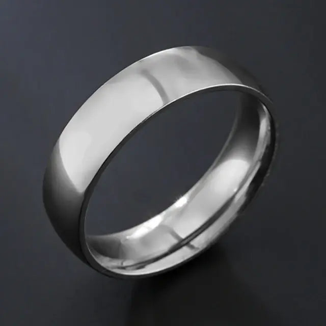 Anillo de plata negra con ranuras para hombre