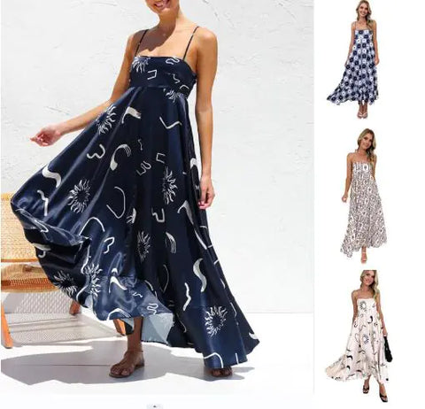 Serena Dress / Fresh Floral Spaghetti Strap Dress (One Piece) Frugal Finds Galore