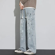 Retro Graffiti Distressed Jeans Frugal Finds Galore