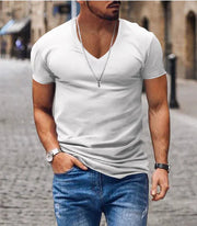 Men's Plus Size Solid Color Casual Short Sleeve T-shirt Frugal Finds Galore