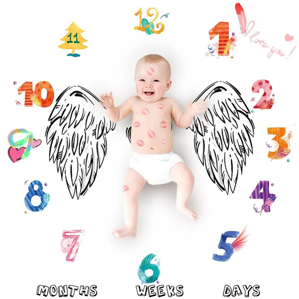 Newborn Baby Milestone Photography Blanket