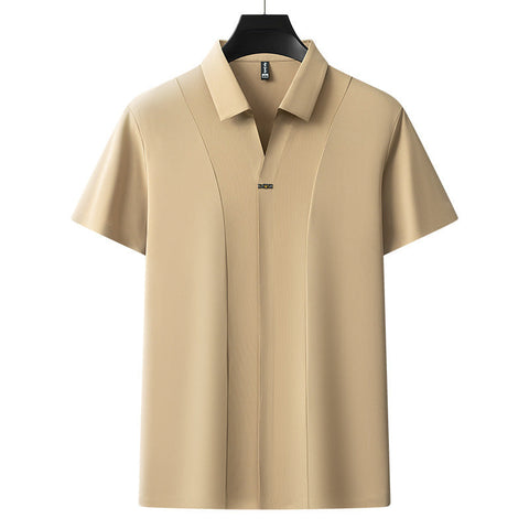 Business Casual Solid Color Polo Shirt Men Frugal Finds Galore