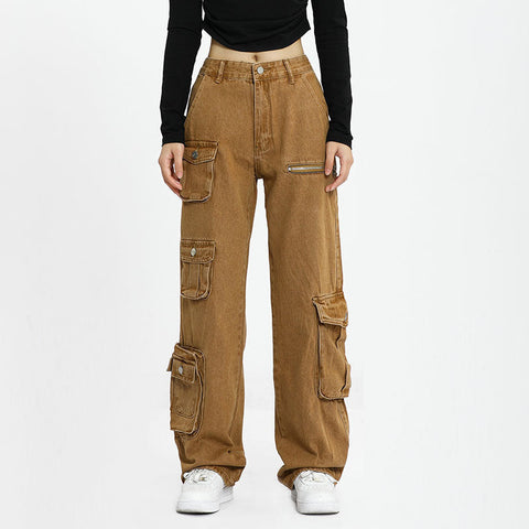 Retro Hip Hop Multi-pocket Cargo Pants Male Frugal Finds Galore
