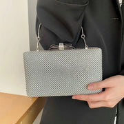 Silver Glitter Evening Clutch Purse for Women Frugal Finds Galore