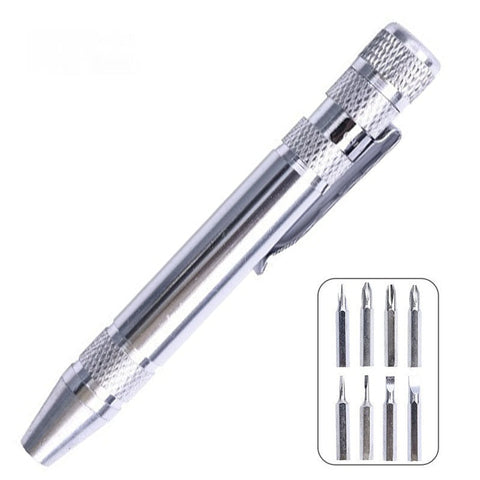 8 In 1 Screwdriver Batch Suit Aluminum Alloy Pen Type Pen Manual Frugal Finds Galore