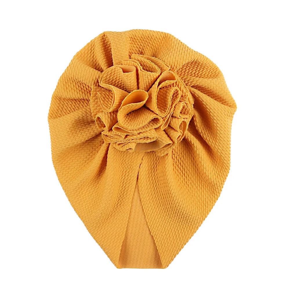 Toddler Headwraps with Flower Turban Hats, Elastic Hair Accessories