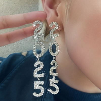 Women's Tassel Full Diamond Rhinestone 2025 Long Pendant Earrings Frugal Finds Galore