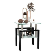 1-Piece Modern Tempered Glass Tea Table Frugal Finds Galore