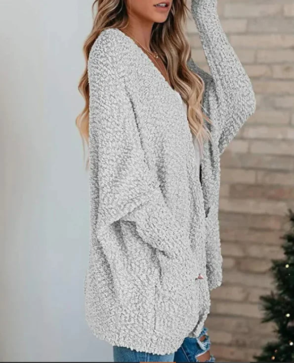 Knitted Pocketed Cardigan Sweater