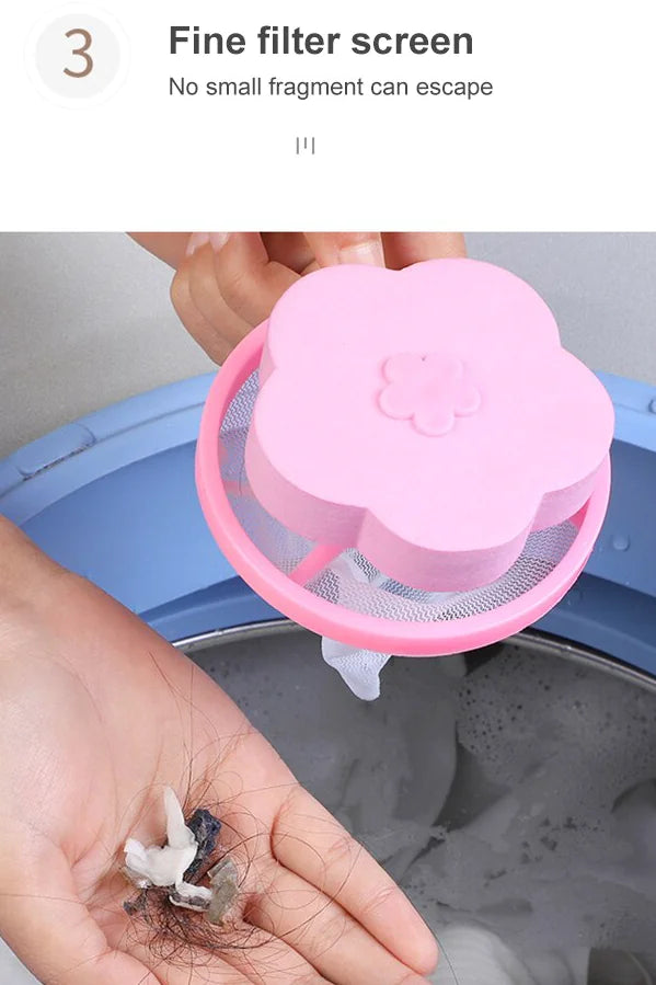 2 Pcs Floating Pet Fur Catcher For Washing Machine