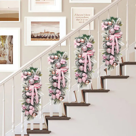 Christmas Decoration Rattan Plant with Bowknot Frugal Finds Galore