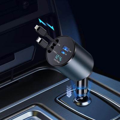 Retractable Car Charger 4 in 1 Frugal Finds Galore
