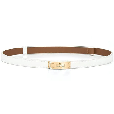 2 in 1 Women's Skinny Leather Belt Frugal Finds Galore