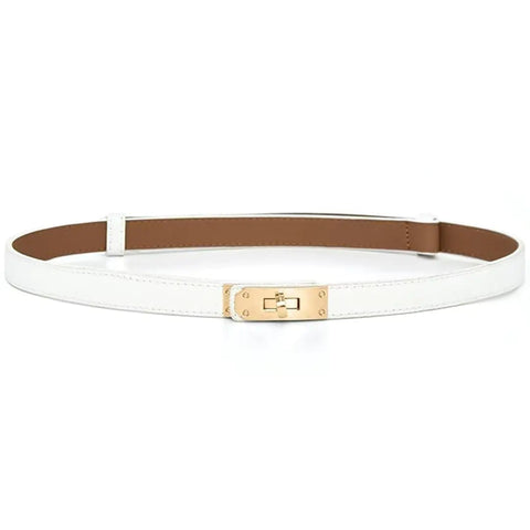 2 in 1 Women's Skinny Leather Belt Frugal Finds Galore