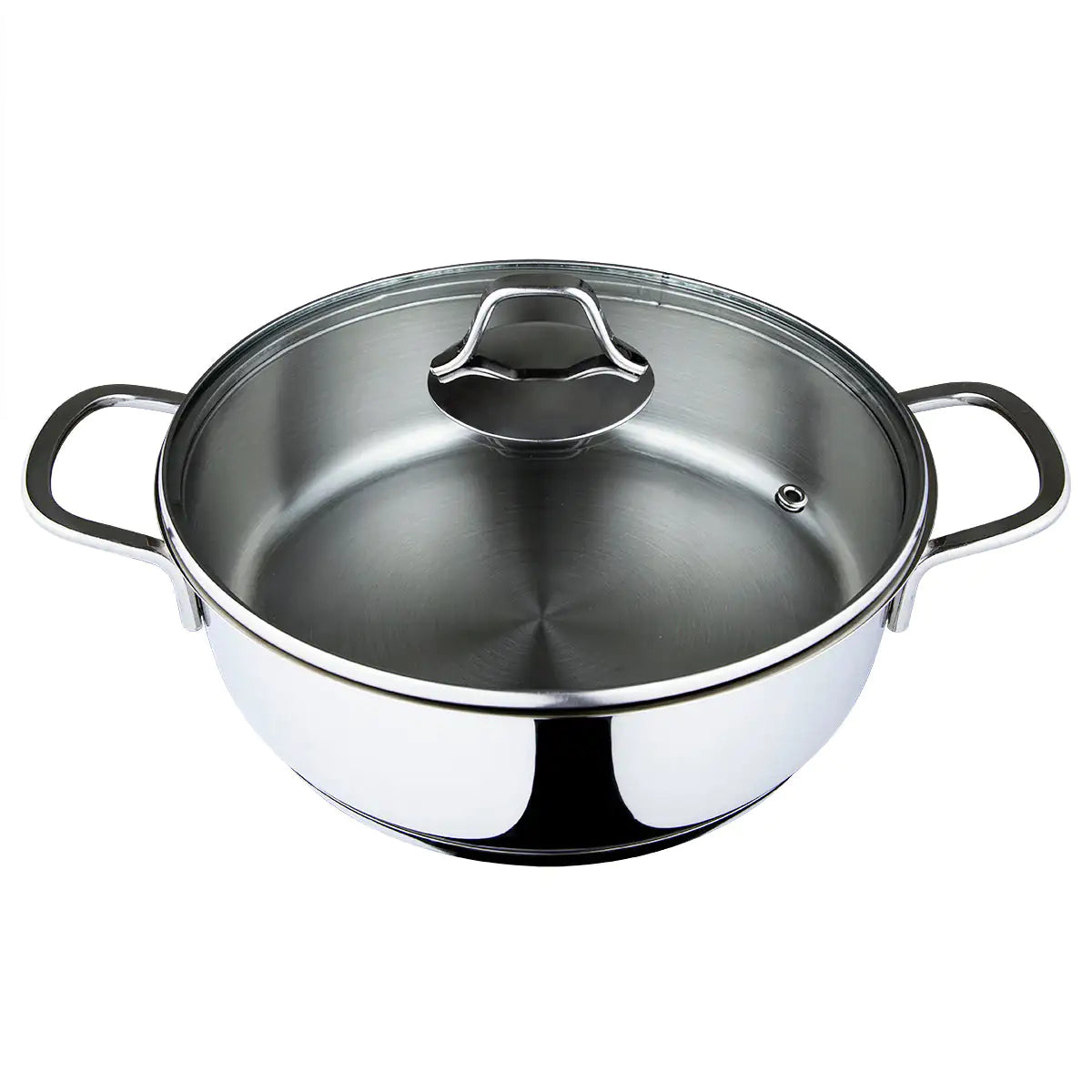 Serenk Modernist Stainless Steel Sautee Pan, 24 cm