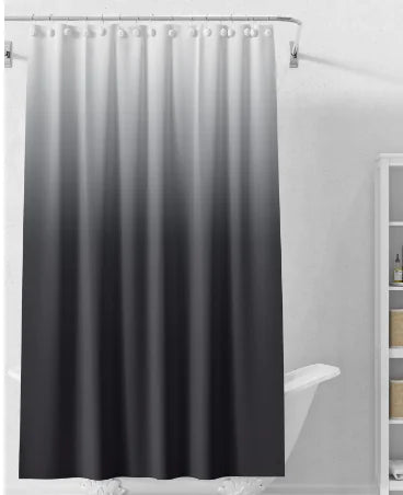 Gradual Color Shower Curtain Set with 12 Hooks Frugal Finds Galore