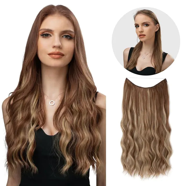 SARLA Synthetic Wave Clip-in Hair Extensions