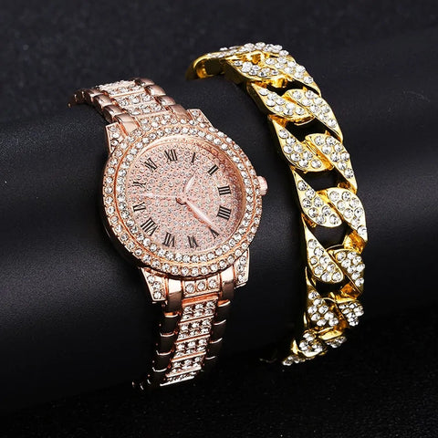 Diamond Crystals Watch and Bracelet Set Frugal Finds Galore